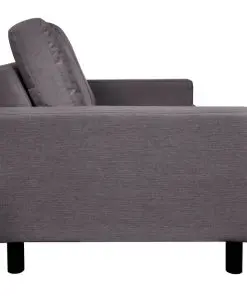 vidaXL Sofa 2-Seater Fabric Dark Grey