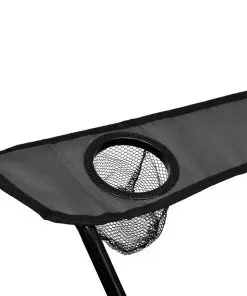 2 pcs Foldable Camping Chair with Footrest Grey