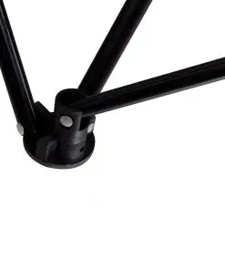 2 pcs Foldable Camping Chair with Footrest Grey