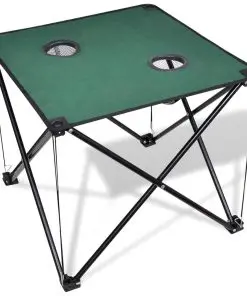 Foldable Camping Table Dark Green