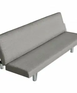 vidaXL Sofa Bed Grey Polyester