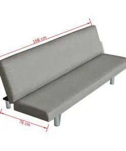 vidaXL Sofa Bed Grey Polyester