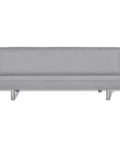 vidaXL Sofa Bed Light Grey Polyester