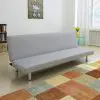 vidaXL Sofa Bed Light Grey Polyester
