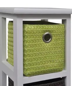 vidaXL Storage Rack with Multi-colour Baskets Wood