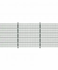 vidaXL Fence Panel with Posts 6×2 m Green