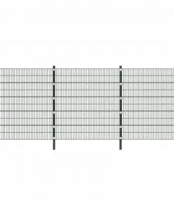 vidaXL Fence Panel with Posts 6×2 m Green
