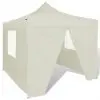 vidaXL Foldable Tent 3×3 m with 4 Walls Cream