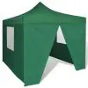 vidaXL Foldable Tent 3×3 m with 4 Walls Green