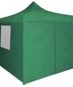 vidaXL Foldable Tent 3×3 m with 4 Walls Green