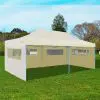 vidaXL Cream Foldable Pop-up Party Tent 3 x 6 m