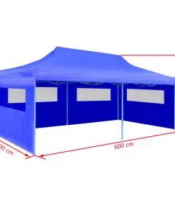 vidaXL Blue Foldable Pop-up Party Tent 3 x 6 m