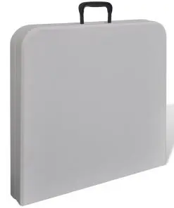 vidaXL Foldable Garden Table 122 cm HDPE White