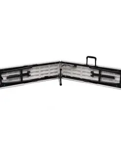 vidaXL Folding Garden Benches 2 pcs 180 cm HDPE White