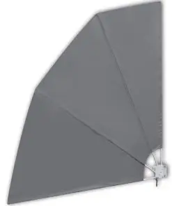 vidaXL Collapsible Balcony Side Awning Grey 210×210 cm