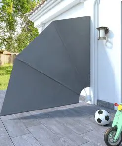 vidaXL Collapsible Balcony Side Awning Grey 210×210 cm