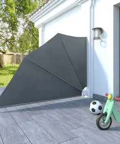 vidaXL Collapsible Balcony Side Awning Grey 160×240 cm