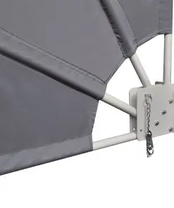 vidaXL Collapsible Balcony Side Awning Grey 160×240 cm
