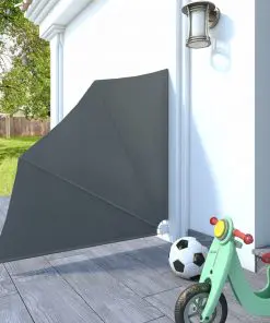 vidaXL Collapsible Balcony Side Awning Grey 140×140 cm