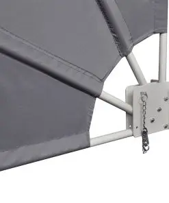vidaXL Collapsible Balcony Side Awning Grey 140×140 cm