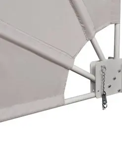 vidaXL Collapsible Balcony Side Awning Cream 210×210 cm