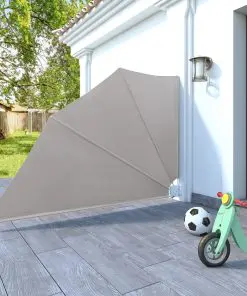 vidaXL Collapsible Balcony Side Awning Cream 160×240 cm