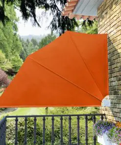 vidaXL Collapsible Balcony Side Awning Terracotta 160×240 cm