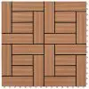 vidaXL Decking Tiles WPC 1 sqm Brown 11 pcs 30 x 30 cm