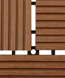 vidaXL Decking Tiles WPC 1 sqm Brown 11 pcs 30 x 30 cm