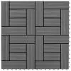 vidaXL Decking Tiles WPC 1 sqm Grey 11 pcs 30 x 30 cm