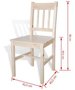 vidaXL Dining Chairs 6 pcs Pinewood