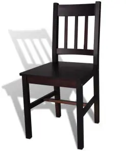 vidaXL Dining Chairs 6 pcs Brown Pinewood