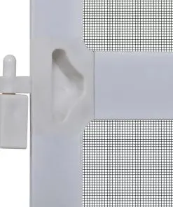 White Hinged Insect Screen for Doors 100 x 215 cm
