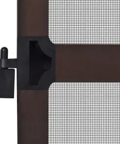 Brown Hinged Insect Screen for Doors 100 x 215 cm