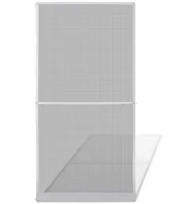 White Hinged Insect Screen for Doors 120 x 240 cm