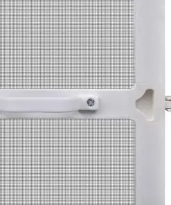 White Hinged Insect Screen for Doors 120 x 240 cm