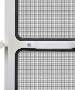 White Hinged Insect Screen for Doors 120 x 240 cm