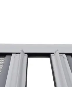 White Sliding Insect Screen for Double Doors 215 x 215 cm