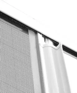 White Sliding Insect Screen for Double Doors 215 x 215 cm