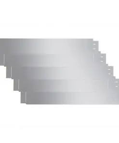 vidaXL Set of 5 Flexible Lawn Fence Galvanised Steel 100 x 15 cm