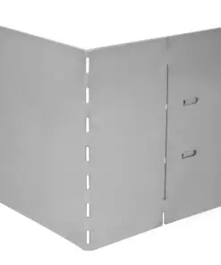 vidaXL Set of 5 Flexible Lawn Fence Galvanised Steel 100 x 15 cm