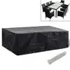 vidaXL Garden Furniture Cover 8 Person Poly Rattan Set 10 Eyelets 300 x 140cm vidaXL Garden Furniture Cover 8 Person Poly Rattan Set 10 Eyelets 300 x 140cm