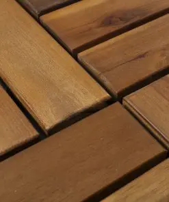 10 pcs Acacia Decking Tiles 30 x 30 cm