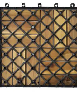 10 pcs Acacia Decking Tiles 30 x 30 cm