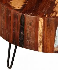 vidaXL Coffee Table Solid Reclaimed Wood Round