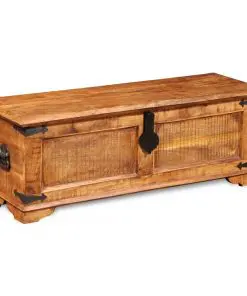 vidaXL Storage Chest Rough Mango Wood