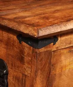 vidaXL Storage Chest Rough Mango Wood
