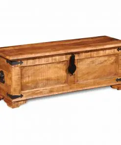 vidaXL Storage Chest Rough Mango Wood