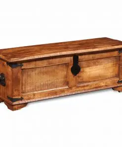 vidaXL Storage Chest Rough Mango Wood