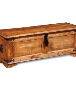 vidaXL Storage Chest Rough Mango Wood
